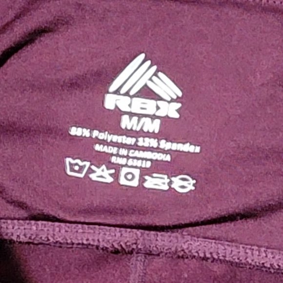 RBX Active Leggings Burgundy Size Medium - Picture 2 of 16